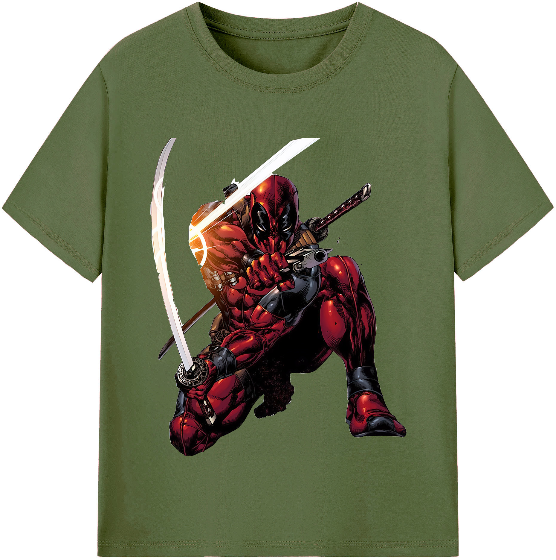 （画像用） Deadpool デッドプール 綿100％半袖Tシャツ（フロントプリント）
